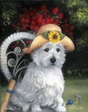 painting, art, dog, Westies, print